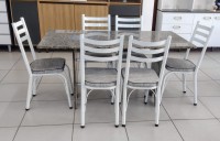 Conjunto de Mesa Pietra com 06 cadeiras