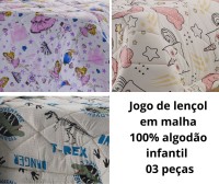 Jogo de lençol infantil 03 peças